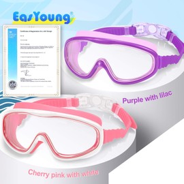 EasYoung 2-Pack Kids Swim Goggles, Swimming Goggles for Children and Early Teens from 3 to 15 Years Old, Wide Vision, Anti-Fog, Waterproof, UV Protection