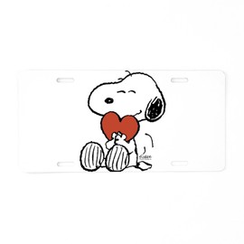 CafePress Peanuts Valentine Aluminum License Plate, Front License Plate, Vanity Tag