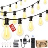 Porbench 75FT Outdoor String Lights Waterproof with 50+4 Bulbs (1.5FT