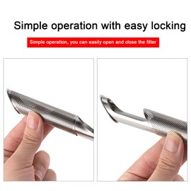 Set of 2 Stainless Steel Tea Strainers, Fine Mesh Tea Strainer, Tea Filter with Hanging Hook Handle, Tea Filter for Tea, Rose, Coffee, Spices, Tea Filter, Pipe, Tea Part