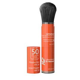 Dr Renaud Cell’Defense Powder Sunscreen for Face – SPF 50 Broad Spectrum Loose Powder Sunscreen with Brush Applicator – Tinted Mineral Formula (Bronze Shade) – 6g