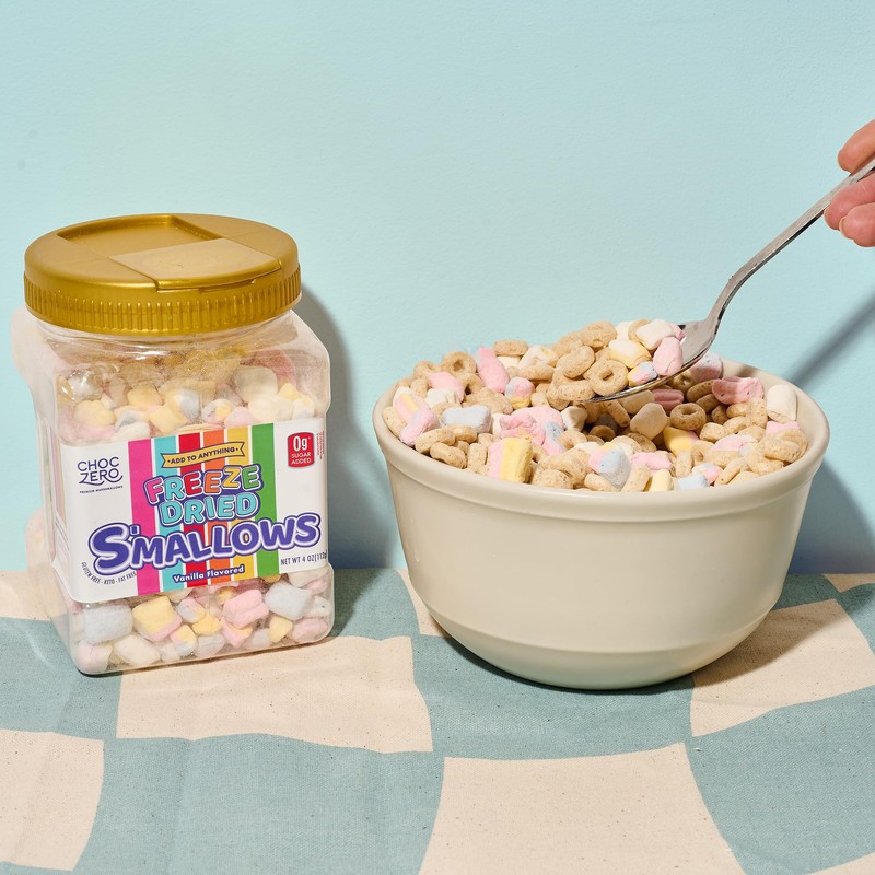 ChocZero Freeze Dried Marshmallow Bits, Sugar Free, High Fiber, Fun
