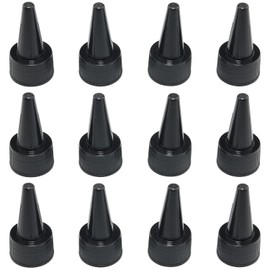 Twist Top Caps FMHXG 12pcs 20/410 Black Twist Caps for Squeeze Bottles Angelus Paint Bottles, Dispenser Caps