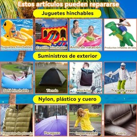 HBKUUY 10 Parches Inflables De Reparación De Piscina, Autoadhesivo, TPU Impermeable, Círculo                                                          