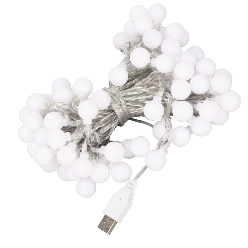 Ball String Lights Waterproof USB Port Power Supply LED Decorative