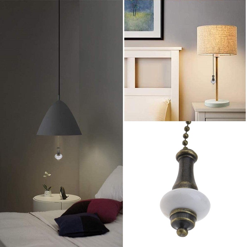Create idea 2pcs Ceiling Light Fan Switch Pull Cord Weight