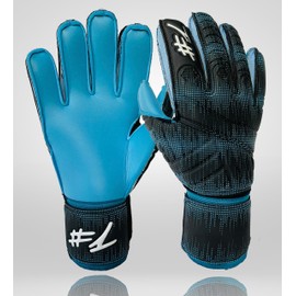 #1 HashtagOne Goalkeeper Gloves with Fingersave – German Brand Quality – Football Goalkeeper Gloves Adults + Children – All Sizes + Colours – Men's Goalkeeper Gloves (Blue, 9)