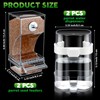 Yaomiao 4 Pcs No Mess Bird Feeders Automatic Parrot Water