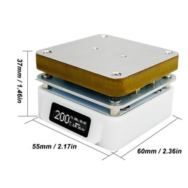 YUMILI Soldering Plate, Intelligent Heating Soldering Plate Constant Temperature Adjustable Mini PCB Preheater Soldering Heating Plate 19-25V