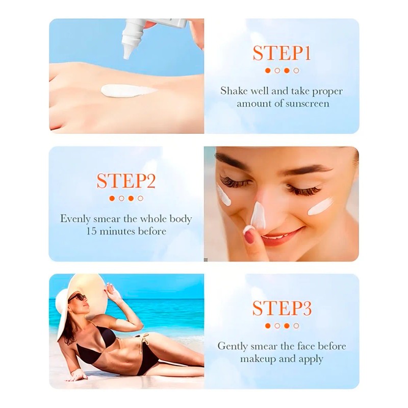 Protector Solar Bloqueador Bioaqua Facial Corporal Fps 60 Pa Rayos