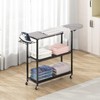 GILLAS Ironing Board with 2 Tier Storage Basket, Movable Ironing