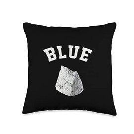 Chow Line Food Gear for Foodies Blue Cheese Funny College Team Logo Throw Pillow, 16x16, Multicolor