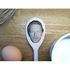 Chris Martin Merch Gift Idea Image On A Wooden Spoon-Novelty Memorabilia Birthday Christmas Present