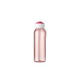 Mepal - Flip-Up Campus Water Bottle - Leak-proof Water Bottle for School & On the Go - Transparent Drinking Cups - BPA Free & Dishwasher Safe - 500 ml - Pink