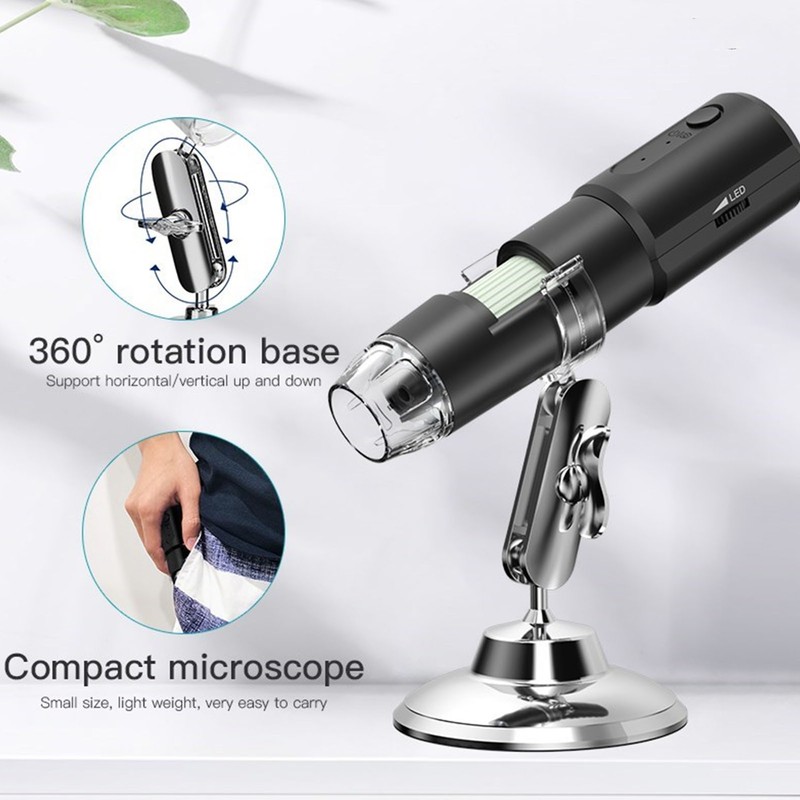Portable Microscope USB 50X‑1000X Magnification 640x480P Resolution 360 Degree Rotatable