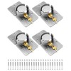 QWORK Heavy Duty Puck Lock and Hasp, 4 Pack High