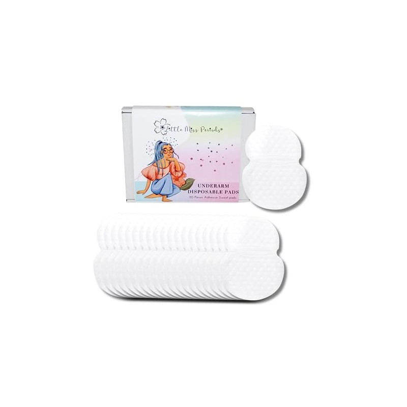 Disposable underarm Sweat Pads Little Miss Periods Teen Period Essentials