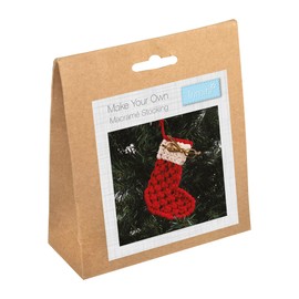 Trimits Make Your Own Macramé Decoration Kit, Christmas Stockings