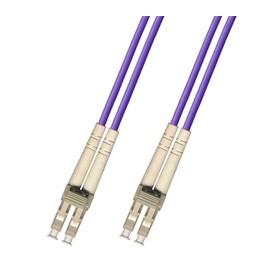 RiteAV - OM4 LC to LC 100G Violet Duplex Multimode Fiber Optic Patch Cable Cord (50/125) (Purple 5M (15 feet))