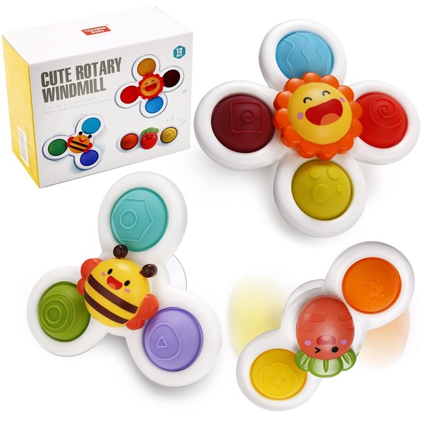 Suction Cup Spinner Toys, Strong Suction Cup Bath Toys, Spinning