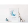 Ocean Wave Themed Scripture Print Art, Watercolour Bible Verse Sea
