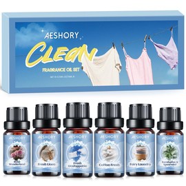 Hotel Diffuser Oils Gift Set - 6x10ML Luxury Fragrance Oil Blend, Hotel Scent Essential Oils Set for Diffuser, Candle, Soap Making Scents:_Clean