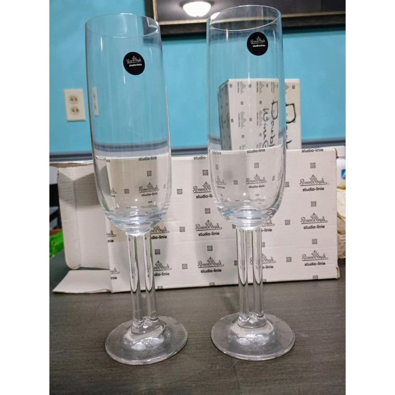 ROSENTHAL Studioline Crystal Double Stem Wine Goblets In 5 Sizes