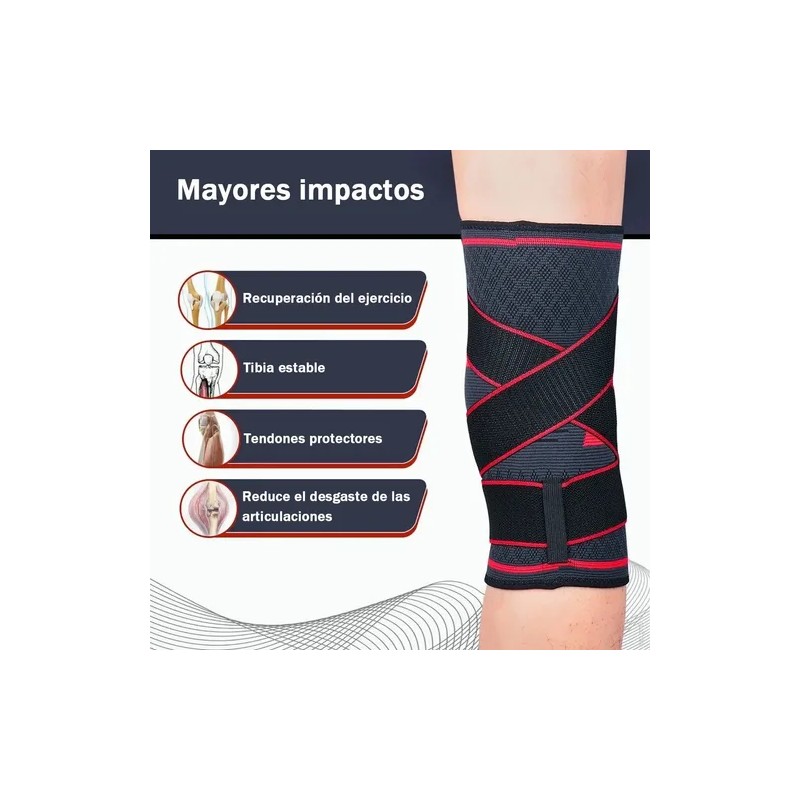1 Par Rodilleras Elásticas Deportivas Compresion Para Gym