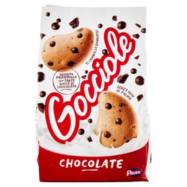 Pavesi:"Gocciole Chocolate" Biscuits with Chocolate drops, no palm oil - 17,6 Oz /500g