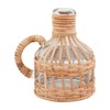 Mud Pie Small Rattan Pitcher Vase; 5" x 5 1/2"