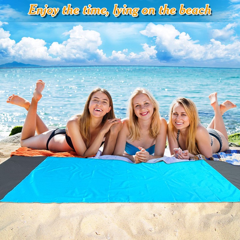 MIAHART Beach Blanket Sandproof Waterproof Picnic Blanket Oversized Beach Mat