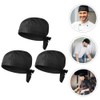 Beavorty Chef Hat Cooking Hats 3Pcs Elastic Back Skull Cap