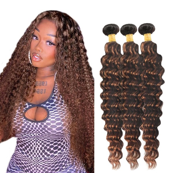 Bundles With Highlights Human Hair P430 Human Hair Bundle Chocolate