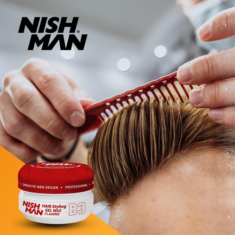 NISHMAN Aqua Gel Wax for Men B3 - Flaming 150g