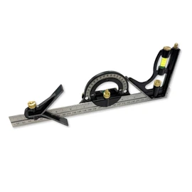 Eclipse Professional Tools ECUK-50-460R 300mm Combination Set - Ruler, Scriber, Spirit Levels, Protractor, Square and Centre Heads - Metric & Imperial Graduations - Accurate Marking & Measuring
