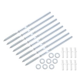 sourcing map 8 Pcs Floating Shelf Brackets Metal Hidden Shelf Support Brackets 8 x 150mm(0.3 x 5.9 Inch) Invisible Shelf Brackets with Screws for Floating Wood Shelves