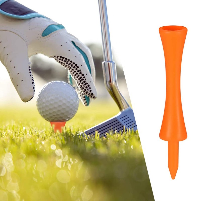 Willoo Pack of 70 70 mm Orange Plastic Golf Tees,