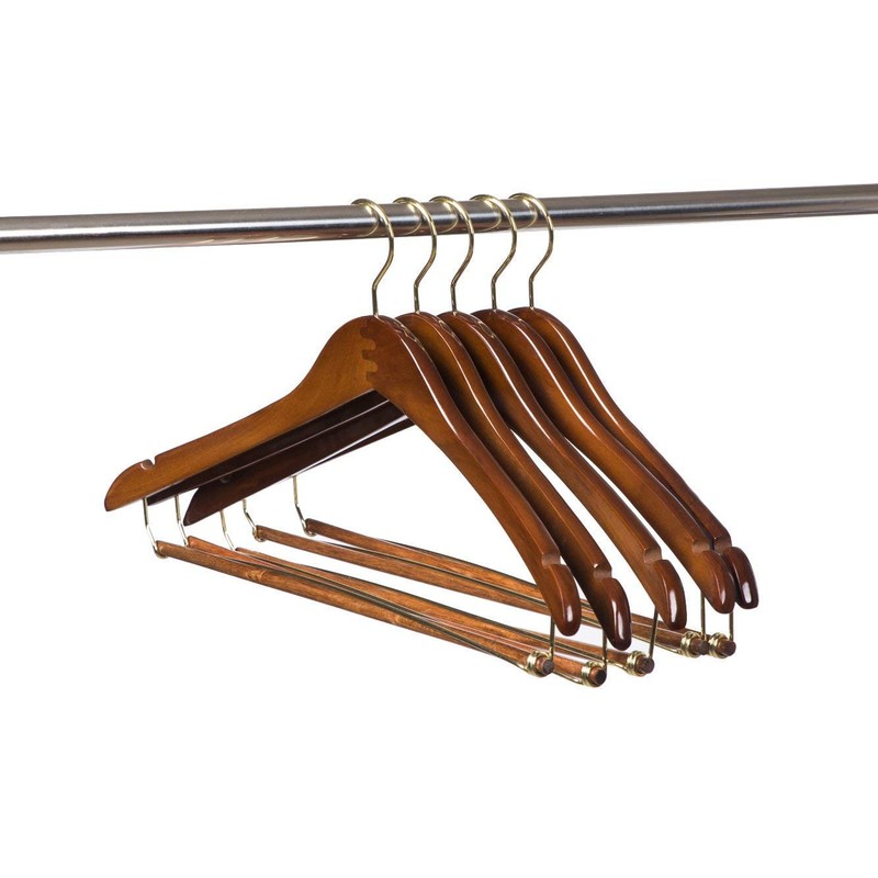 10 Quality Hangers Curved Wooden Hangers Beautiful Sturdy Suit Coat