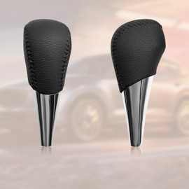 VKGUG Black Leather Automatic Gear Shift Knob Stick Shifter Compatible with Toyota Corolla Highlander Camry RAV4 Sienna Venza Avalon Matrix Tacoma