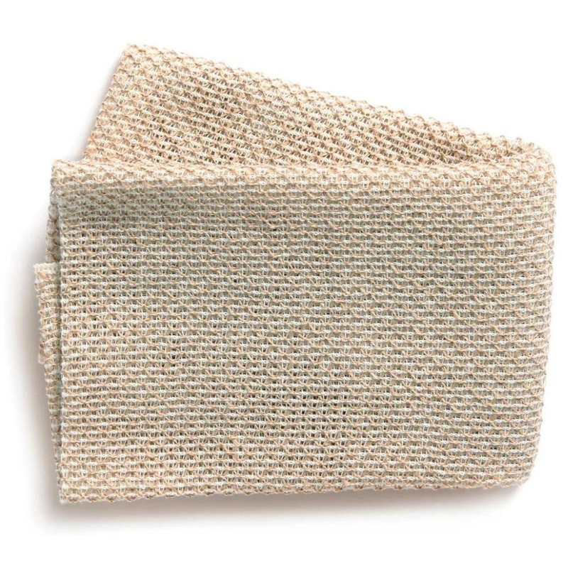 Sasawashi Mesh Exfoliating Shower Towel – Gentle Body Scrub, Taupe