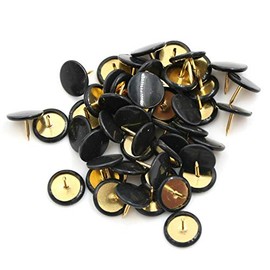 100 chinchetas con cabeza de plástico y puntas de acero para mapas, pizarras de corcho, tablones de anuncios decorativos y de oficina (10 x 10 mm)