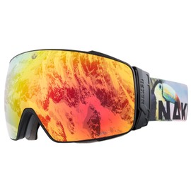 NAKED Optics The STORM Ski Goggles Men, Ski Goggles Women, Snowboard Goggles, Ski Goggles with Interchangeable Lenses (STORM Toucan)