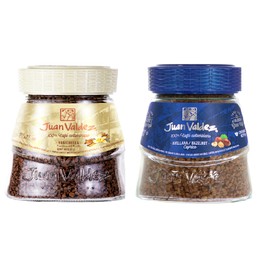 Juan Valdez - Pack de 2, Café Soluble Liofilizado de Colombia, Sabor Avellana, Vainilla Canela, 95g c/u