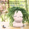 Face Flower Pot with 3 Shovels Drainage Hole Design Resin