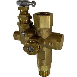 1/2" NPT Top Inlet Unloader Pilot Check Valve All in One, plus Throttle Control Cable for 6.5HP Gas air Compressors and Below (095-125 PSI, 18" Throttle Control Cable & Unloader Valve)
