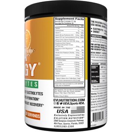 EVL BCAAs Amino Acids Powder - BCAA Energy Pre Workout Powder for Muscle Recovery Lean Growth and Endurance - Rehydrating Post Workout Recovery Drink with 6 Key Electrolytes - Orange Mango