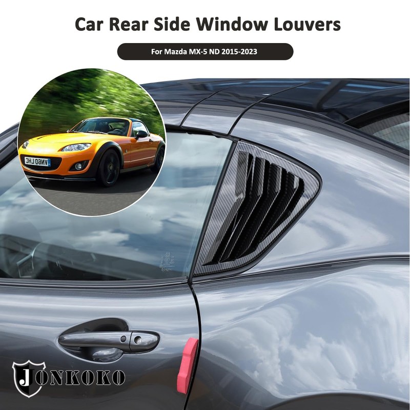 Car Rear Side Window Louvers For M@zda MX-5 ND 2015-2023