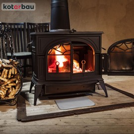 KOTARBAU® Stove Base Plate Floor Protection for Fire Pits Silver 450 x 330 mm