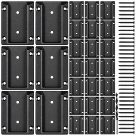 Epcee 60pcs ADC-12 Aluminum Deck Railing Bracket, Deck Railing Connectors for 2"x4" (Actually 1.5"x3.5") Wooden Deck Railing Post to Handrail Connection (Black)