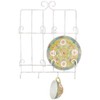 Bard's White Wrought Iron Wall Mounted 4 Cup and 4